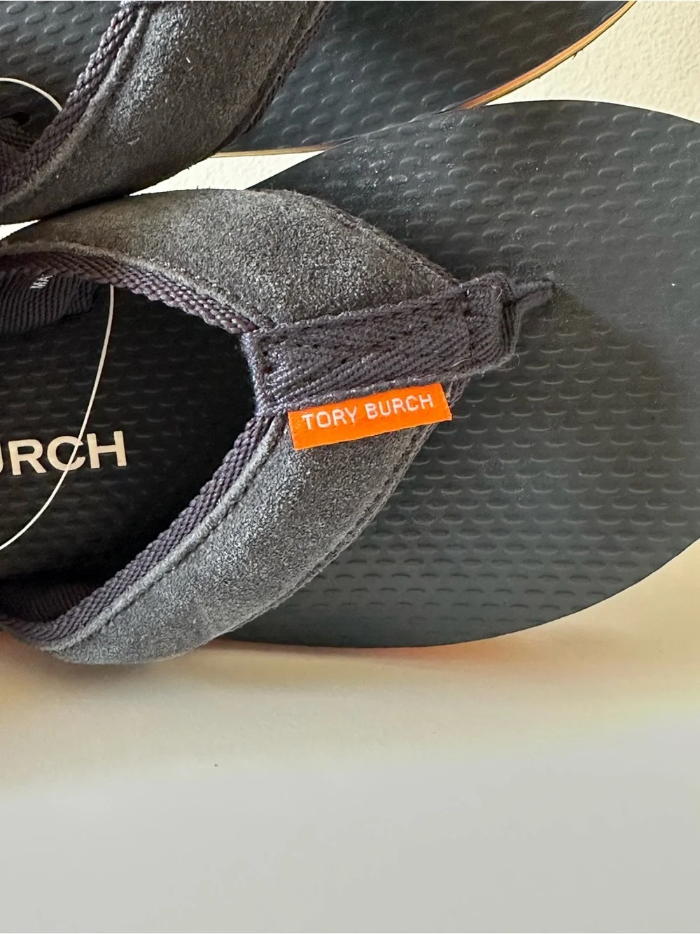 Tory Burch Women’s Flatform Suede Thong Sandals Rainbow Stripe Platform 6M New